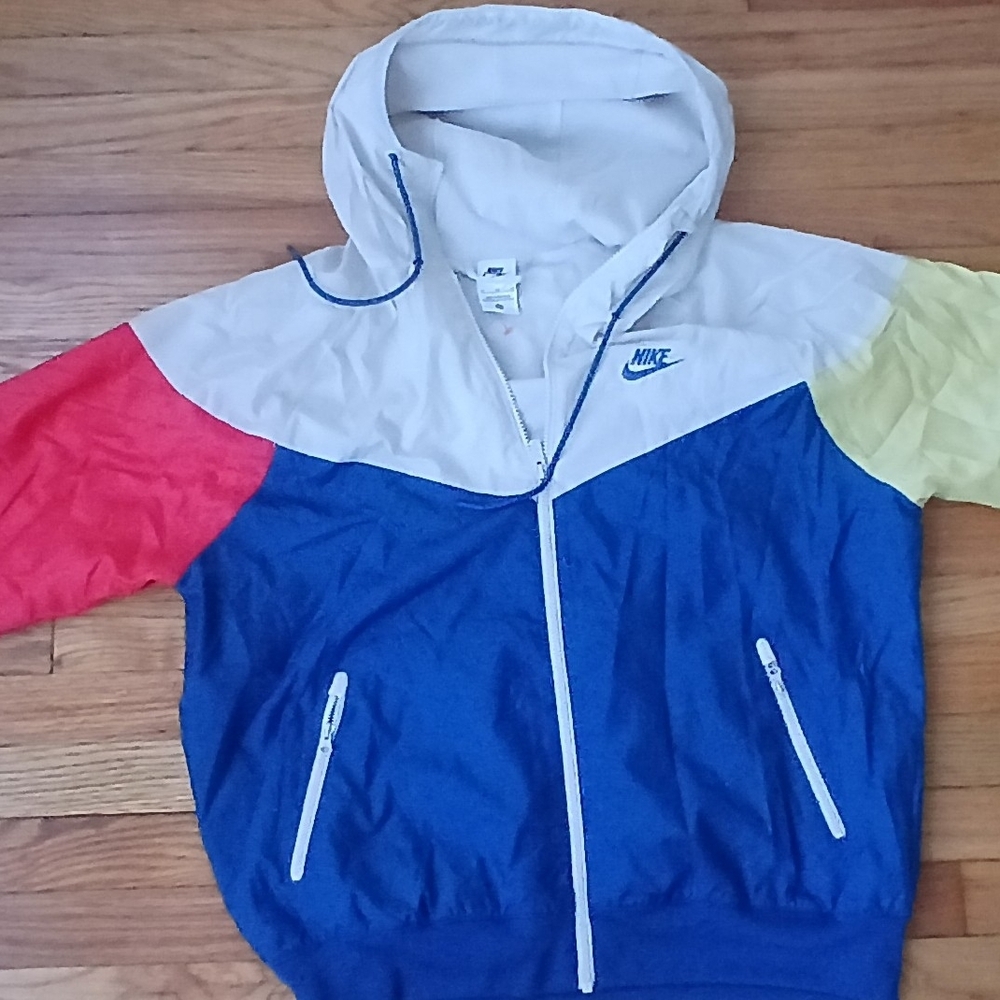 Nike Vintage Windrunner Red, Blue, and Yellow Windbreaker